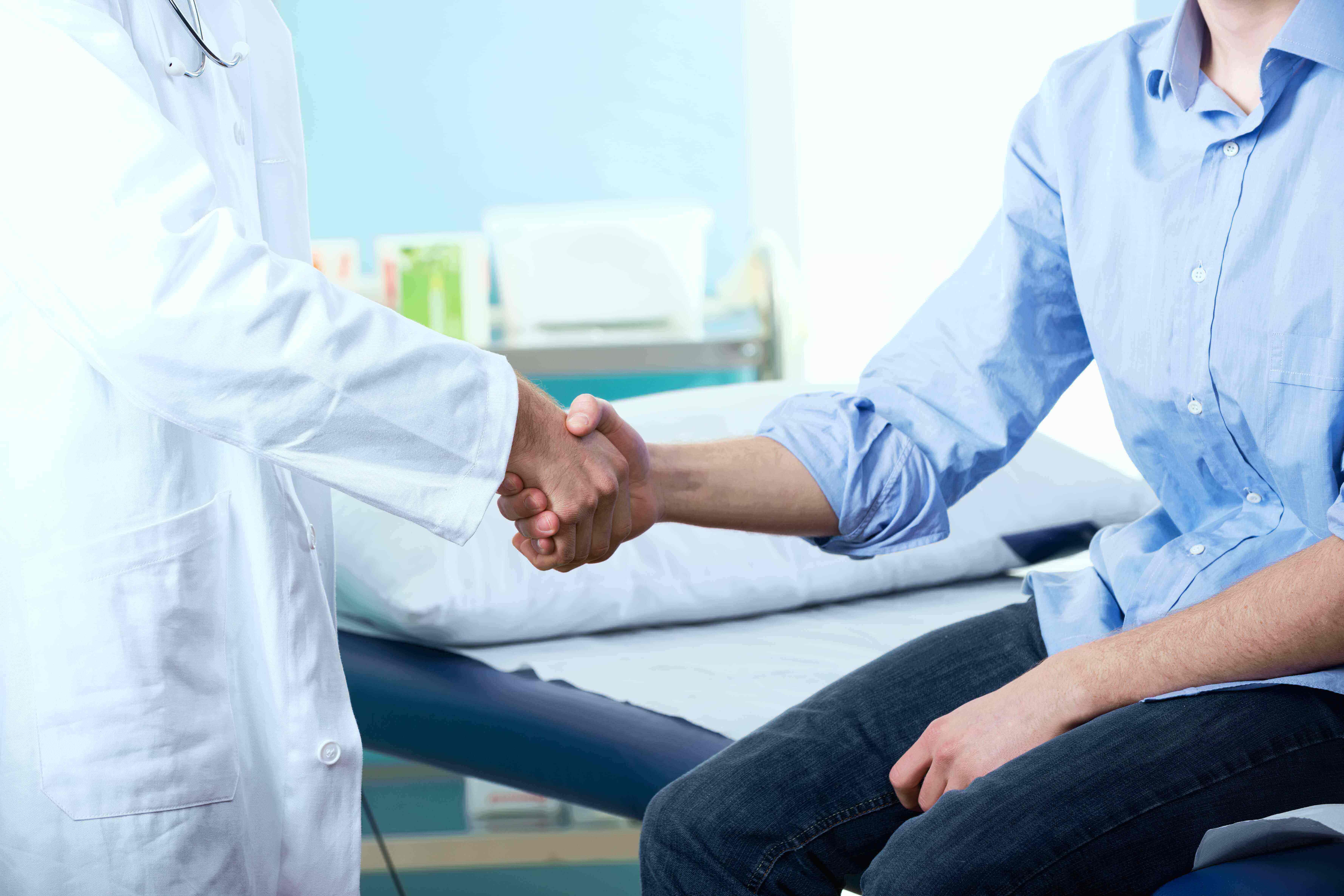 Doctor and Patient shaking hands